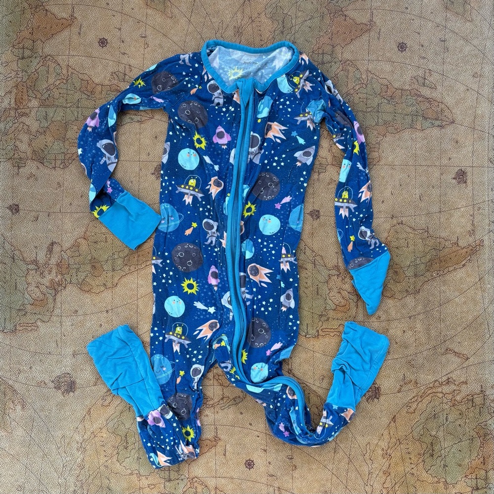 Little Sleepies Blue Footies One Piece